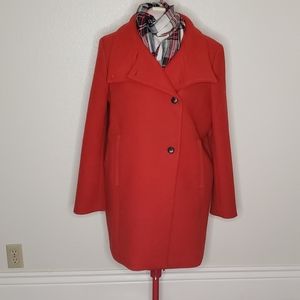 Ann Taylor Red Wool Coat